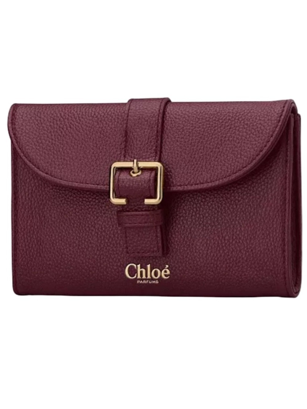 Chloe Parfums Cosmetic Pouch Clutch Bag Small Burgundy New Authentic
